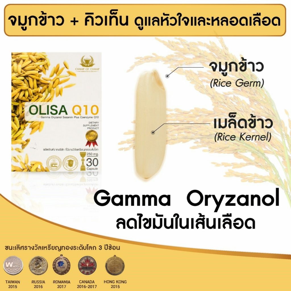 โอลิซา คิวเท็น olisa q10 oliza q10 Gamma Oryzanol ฟื้นฟูหลอดเลือด